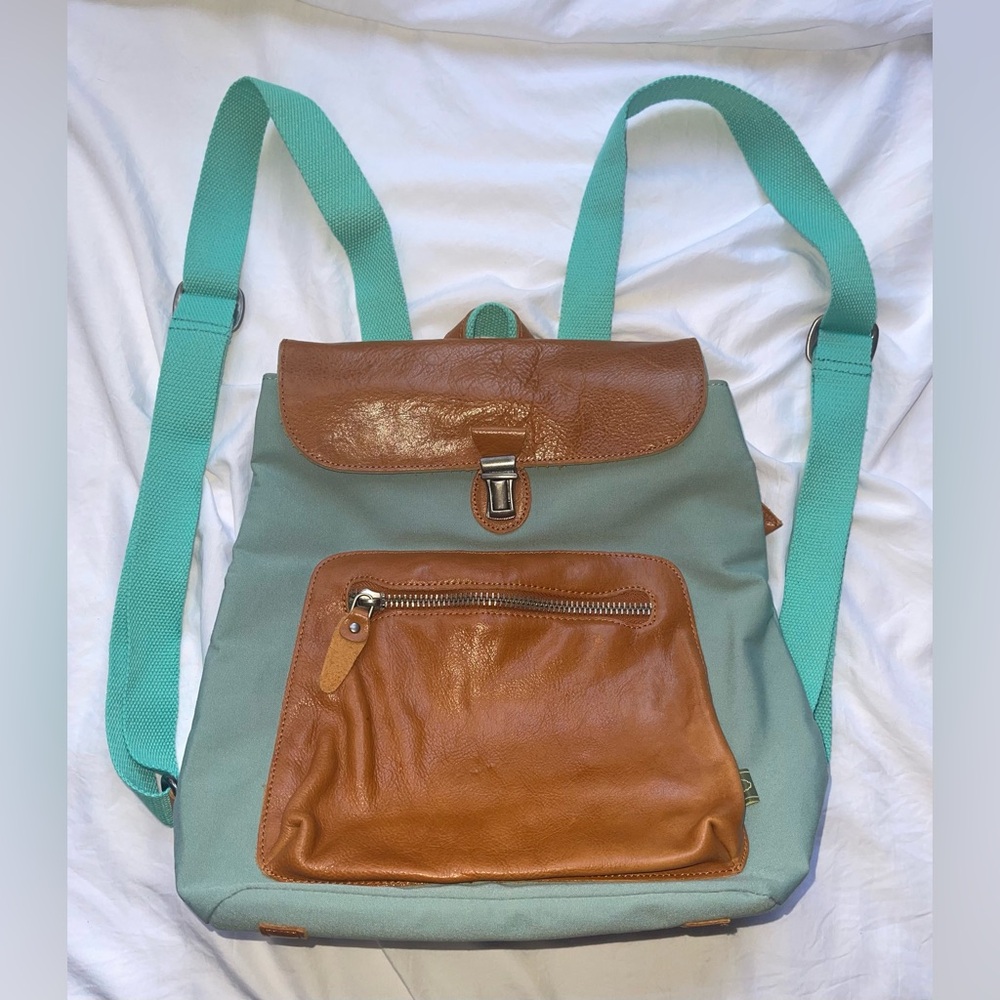 TSD Valley Trail Coated Canvas and Leather Backpack - Gently Used